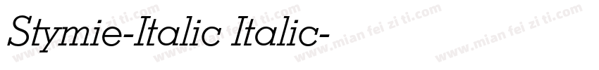 Stymie-Italic Italic字体转换
